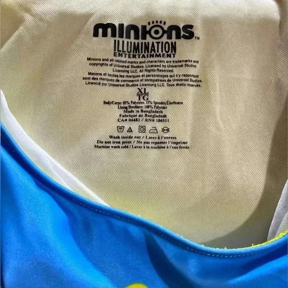 NWOT, Minions Illumination Entertainment, Swimsuit, XL, Yellow &Blue ☀️ - Picture 4 of 10